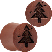 将图片加载到图库查看器,Organic Sawo Wood Christmas Tree Saddle Plug Set Sizes 8mm to 25mm