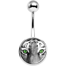 将图片加载到图库查看器,Black White Tiger Eyes Belly Ring