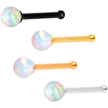 将图片加载到图库查看器,White 2.5mm Synthetic Opal Ball Anodized Nose Screw 4 Pack Set