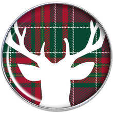 将图片加载到图库查看器,Red Green Plaid Reindeer Stud Earrings