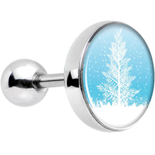 Load image into Gallery viewer, 16G 1/4 Winter Snow Covered Tree Tragus Cartilage Earring