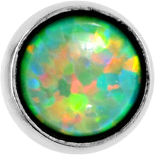 将图片加载到图库查看器,1/4 Green Synthetic Opal Internally Threaded Daith Cartilage Tragus