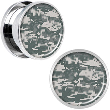 Load image into Gallery viewer, Digital Camo Print Steel Screw Fit Plug Set 5/8
