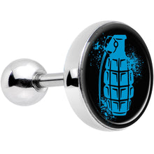 Load image into Gallery viewer, 16G 1/4 Blue Grenade Tragus Cartilage Earring