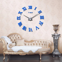 Load image into Gallery viewer, Wall Clock Promotion New Home Decor Large Roman Mirror 3D Wall Clock Mirror Surface Decorative Clock Large Wall Sticker Clock for Living Room Bedroom Office Home Decorations Fashion Modern Quartz Clocks Living Room Sticker Watch