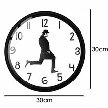 Load image into Gallery viewer, Wall Clock Silly Walk Wall Clock Comedy Creative Artwork Sweep Seconds Silent Funny Modern Silent Wall Watch Clock for Living Room Decor Comedian Home Decor Novelty Wall Watch Funny Walking Silent Mute Clock