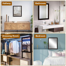 Load image into Gallery viewer, Wall Mount Mirror Wood-Like Frame Rectangle Modern Hanging Mirror