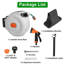 Load image into Gallery viewer, Wall Mounted Automatic Retractable Garden Hose Reel