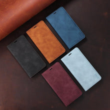 Load image into Gallery viewer, Wallet Flip Leather Case For Xiaomi Redmi 10 10C 9A 9C 9T Note 11 Pro 10S 10 Pro 9 Pro 8T 7 Poco F3 X3 X4 Pro M3 M4 Pro M5s 11T Leather Finish Inbuilt Stand & Pockets Wallet Style Flip Back Case