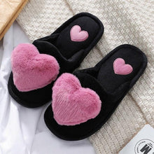 Load image into Gallery viewer, Warm Fluffy Slippers Women Faux Fur Slipper Indoor Floor Slides Flat Soft Furry House Warm Comfortable Fuzzy Furry Bedroom Slippers Indoor Cozy Memory Foam Anti-Slip Flip Flops