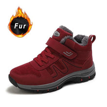 Load image into Gallery viewer, Warm Fur Men's Womens Boots Winter Comfortable Snow Casual Shoes Rubber Ankle Boots Fur Lined Warm Anti-slip Outdoor Work Shoes For Cold Weather Hiking Camping