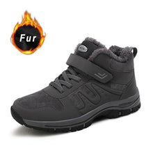 Load image into Gallery viewer, Warm Fur Men's Womens Boots Winter Comfortable Snow Casual Shoes Rubber Ankle Boots Fur Lined Warm Anti-slip Outdoor Work Shoes For Cold Weather Hiking Camping