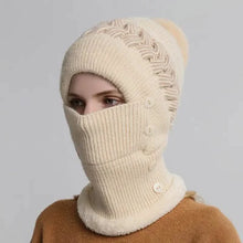 Load image into Gallery viewer, Warm Knitted Beanie Hat and Neck Warmer Set