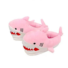 将图片加载到图库查看器,Warm Shark Womens Home Slippers Fashion Plush Winter Funny Elegant Women Slippers Cute Cartoon Shark Indoor Warm Home Cotton Slippers