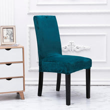 Load image into Gallery viewer, Washable Elastic Seat Parsons Chair Covers Thick Chair Cover Washable Elastic Winter Warm Chair Protector Case Kitchen Restaurant Washable Spandex Kitchen Chair Covers for Dining Room Christmas Decoration Holiday Party