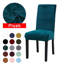 Load image into Gallery viewer, Washable Elastic Seat Parsons Chair Covers Thick Chair Cover Washable Elastic Winter Warm Chair Protector Case Kitchen Restaurant Washable Spandex Kitchen Chair Covers for Dining Room Christmas Decoration Holiday Party