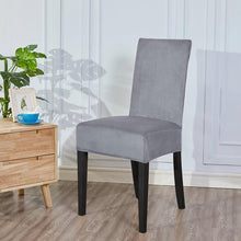 Load image into Gallery viewer, Washable Elastic Seat Parsons Chair Covers Thick Chair Cover Washable Elastic Winter Warm Chair Protector Case Kitchen Restaurant Washable Spandex Kitchen Chair Covers for Dining Room Christmas Decoration Holiday Party