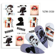 Load image into Gallery viewer, Water Decal Nail Art Decorations Nail Sticker Tattoo Full Cover Beauty Decals Manicure Supplies Accessories Women Kids Girls Manicure Decoration Nail Art Supplies 3D Self-Adhesive Nail Decals Designer Nail Stickers for Acrylic Nails