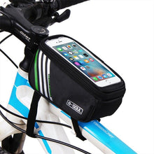 Load image into Gallery viewer, Waterproof Bicycle Bag Nylon Bike Cycling Cell Mobile Phone Bag Case Bicycle Front Tube Bags Accessories Bike Phone Front Frame Bag Bicycle Bag Waterproof Bike Phone Mount Bag Bike Phone Case Holder Accessories Cycling Pouch Compatible With Phone