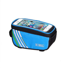 Load image into Gallery viewer, Waterproof Bicycle Bag Nylon Bike Cycling Cell Mobile Phone Bag Case Bicycle Front Tube Bags Accessories Bike Phone Front Frame Bag Bicycle Bag Waterproof Bike Phone Mount Bag Bike Phone Case Holder Accessories Cycling Pouch Compatible With Phone
