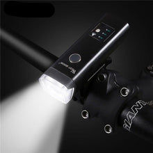 Load image into Gallery viewer, Waterproof Bicycle Light Smart Front Lamp Headlight With Horn USB Rechargeable LED Cycling Flashlight Bicycle Lights Set Powerful Lumens LED Bike Front For Adults Road Cycling Safety Flashlight
