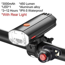 将图片加载到图库查看器,Waterproof Bike Light Set USB High/Low Beam Bicycle Lamp Headlight LED Cycling Flashlight Super Bright Bicycle Front Headlight 5 Light Modes Large Capacity Battery With Power Bank Function 1000 Lumen