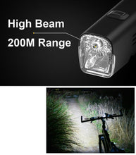 将图片加载到图库查看器,Waterproof Bike Light Set USB High/Low Beam Bicycle Lamp Headlight LED Cycling Flashlight Super Bright Bicycle Front Headlight 5 Light Modes Large Capacity Battery With Power Bank Function 1000 Lumen