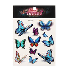Load image into Gallery viewer, Waterproof Colorful Butterfly Temporary 3D Stickers Body Tattoos Various Styles For Womens