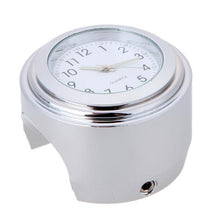 Load image into Gallery viewer, Waterproof Motorcycle Handlebar Mount Quartz Clock Motorcycle Handlebar Motorcycle Handlebar Clock Motorcycle Modification Handlebar Mount Waterproof Quartz Clock Watch Accessories Watch Aluminum Luminous Clock Moto Black Accessories