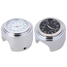 Load image into Gallery viewer, Waterproof Motorcycle Handlebar Mount Quartz Clock Motorcycle Handlebar Motorcycle Handlebar Clock Motorcycle Modification Handlebar Mount Waterproof Quartz Clock Watch Accessories Watch Aluminum Luminous Clock Moto Black Accessories