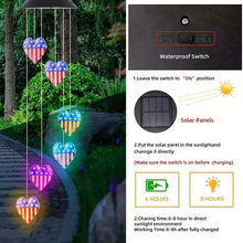 将图片加载到图库查看器,Waterproof Solar Wind Chime Light