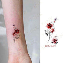 将图片加载到图库查看器,Waterproof Temporary Tattoo Lavender Stickers Butterfly Flower Luxury Small Tattoo For Body Arm