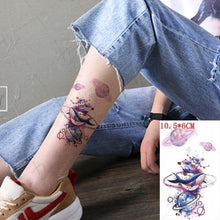 将图片加载到图库查看器,Waterproof Temporary Tattoo Lavender Stickers Butterfly Flower Luxury Small Tattoo For Body Arm