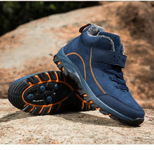 将图片加载到图库查看器,Waterproof Winter Mens Boots With Fur Warm Snow Mens Womens Boots Winter Work Casual Shoes High Top Winter Snow Boots Warm Fur Lined Winter Water-Resistan Ankle Booties