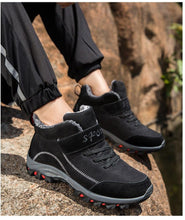 将图片加载到图库查看器,Waterproof Winter Mens Boots With Fur Warm Snow Mens Womens Boots Winter Work Casual Shoes High Top Winter Snow Boots Warm Fur Lined Winter Water-Resistan Ankle Booties