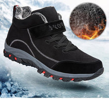 将图片加载到图库查看器,Waterproof Winter Mens Boots With Fur Warm Snow Mens Womens Boots Winter Work Casual Shoes High Top Winter Snow Boots Warm Fur Lined Winter Water-Resistan Ankle Booties