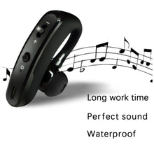 Load image into Gallery viewer, Waterproof Wireless Bluetooth Handsfree Earphone Single Headphone Elegant Black Design Comfortable Long Wireless Range Headset Business Office Earbud With Microphone Waterproof Loud Voice Sport Earphones