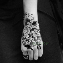 Load image into Gallery viewer, Waterproof Womens Temporary Sticker Tattoo Flower Rose Realistic Sketches For Arm Hand