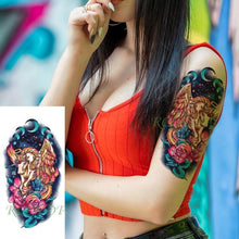 Load image into Gallery viewer, Waterproof Womens Temporary Sticker Tattoo Flower Rose Realistic Sketches For Arm Hand