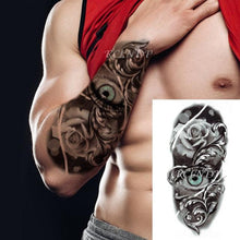 Load image into Gallery viewer, Waterproof Womens Temporary Sticker Tattoo Flower Rose Realistic Sketches For Arm Hand