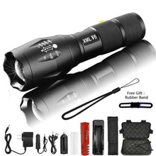 Load image into Gallery viewer, Waterproof Z45 Led Flashlight Ultra Bright Waterproof MINI Torch T6/L2/V6 zoomable 5 Modes 18650 rechargeable Battery for camping tactica Led Mini Water-Resistant Torch Light For Indoor & Outdoor Camping Hiking Accessories Gear