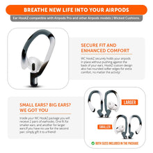 Load image into Gallery viewer, WC HookZ - Over Ear Hooks for Airpods Pro 1, 2 & Airpods 1, 2, 3