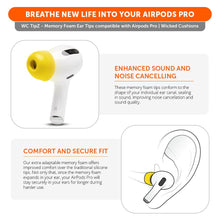 Load image into Gallery viewer, WC TipZ - Memory Foam Ear Tips for Airpods Pro & Airpods Pro 2