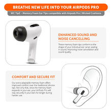 Load image into Gallery viewer, WC TipZ - Memory Foam Ear Tips for Airpods Pro & Airpods Pro 2
