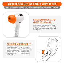 Load image into Gallery viewer, WC TipZ - Memory Foam Ear Tips for Airpods Pro & Airpods Pro 2