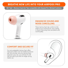 Load image into Gallery viewer, WC TipZ - Memory Foam Ear Tips for Airpods Pro & Airpods Pro 2