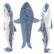 Load image into Gallery viewer, Wearable Shark Sleeping Bag Onezie with Zipper