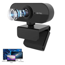 Load image into Gallery viewer, Webcam 1080P web camera with microphone Web USB Camera Full HD For PC computer Live Video Calling Work Conferencing Recording Gaming 3D Noise Reduction