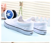 Load image into Gallery viewer, White Couple Canvas Women Espadrilles Shoes Womens Flats Women Running Breathable White Casual Slip On Flats Comfortable Walking Casual Simple Espadrilles