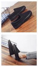 Load image into Gallery viewer, White Couple Canvas Women Espadrilles Shoes Womens Flats Women Running Breathable White Casual Slip On Flats Comfortable Walking Casual Simple Espadrilles